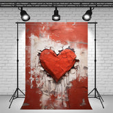 Red Crack Love Wall Photography Backdrop - Layoris